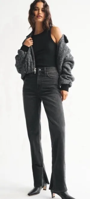 Abercrombie & Fitch The Ankle Straight Ultra High Rise Jean Sz 24/00R thumbnail 1
