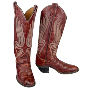 Tony Lama Gold Label Womens Western Cowgirl Boots Red Leather Sz 5 B thumbnail 4