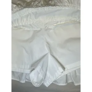NEW Zara White Coquette Tiered Ruffle Mini Skort Skirt Women’s Size Medium thumbnail 10