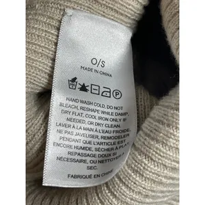Aritzia Sunday Best Unisex Beige Ribbed Knit Cuffed Bonnet Beanie Hat Cap OS thumbnail 4
