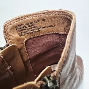 FRYE Judith Double Zip Brown Leather Almond Toe Ankle Boots thumbnail 6