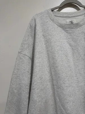 American Eagle Oversized Crewneck Sweatshirt Gray Size XXL thumbnail 3