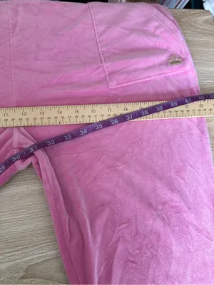 Juicy Couture XL Velvet Bootcut Flare Pants Preppy Lounge Comfy Pink Y2K Inspire thumbnail 7