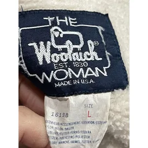 Vintage Woolrich Jacket Womens Size L Pink Quilted‎ Puffer Coat Zip Snap -200 thumbnail 4