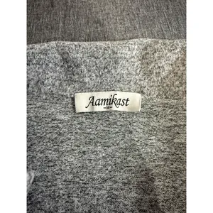 Aamikast Women's Long Sleeve Grey Pajama Set Button Down Sleepwear Nightwear Med thumbnail 3