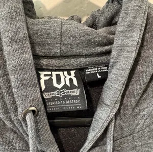 Fox Racing Gray with Red Accent Zip Up Hoodie thumbnail 2