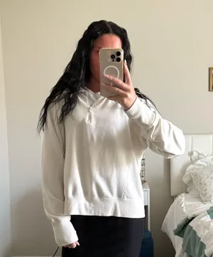 Cream Quarter-Zip Aerie Pullover thumbnail 2