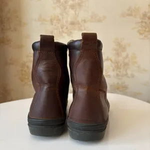 Vintage Oak Meadow brown leather moc toe outdoor lace up boots size 8M US thumbnail 2
