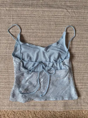Amazon Blue Sequin Tank Top thumbnail 3