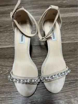 Steve Madden Sparkles Cylindrical Heeled Sandals Size 7.5 thumbnail 1