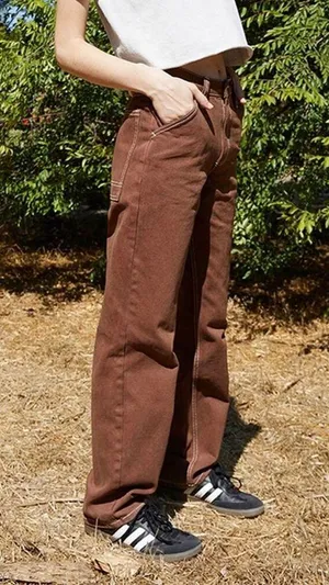 Pacific Sun ☀️ John Galt Carpenter Pants Small Brown Canvas Skateboard 🛹 Pants thumbnail 4