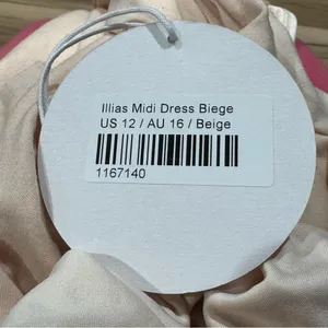 NEW Princess Polly Illias Midi Dress Beige Women’s 12 thumbnail 4
