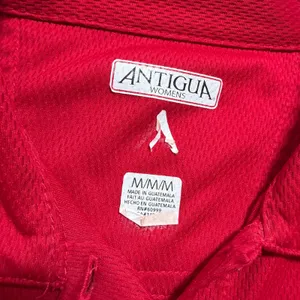 Antigua Polo Shirt Womens Medium Red Excellent Texas Rangers MLB Sporty Short Sl thumbnail 3