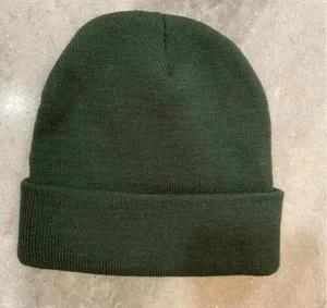 Women’s Green Knit Winter Beanie Embroidered Buck Stag Deer Logo Woodland Toque thumbnail 2