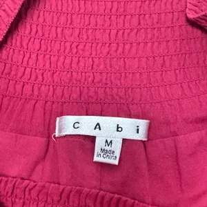 Cabi Raspberry Pink Tiered Cotton Midi Skirt Smocked Waist Boho Medium‎ Picnic thumbnail 6