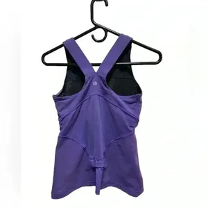 Lululemon Vneck Purple Racerback Tank Top thumbnail 2