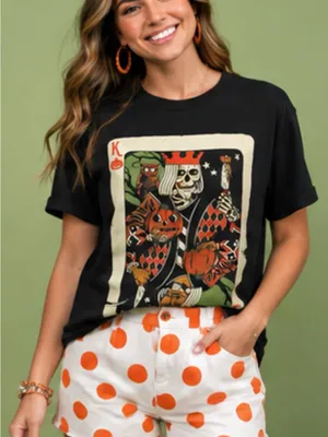 “KING Of Pumpkin” Black Halloween graphic t-shirt SIZE LARGE thumbnail 5