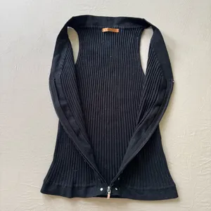 Beldini Vintage Y2K Studded Zip Front Sleeveless Knit Top thumbnail 3