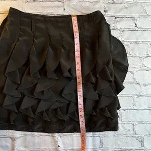 Miss Me Skirt MM Couture Medium Black Layers Tiered Flowery Ruffled thumbnail 8