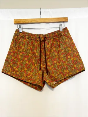 Toad & Co Boundless Brown Pink Green Floral Shorts Boho Granola Outdoor Smal thumbnail 2