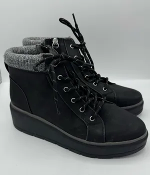 Dr. Scholl’s Nice max alp Black Ankle Lace-Up Platform Boots Womens size 10 fall thumbnail 1