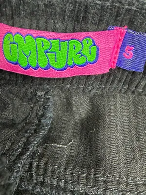 Empyre Tori Corduroy Pants Womens 5 Black Baggy Wide Leg Y2K Skater Grunge thumbnail 7