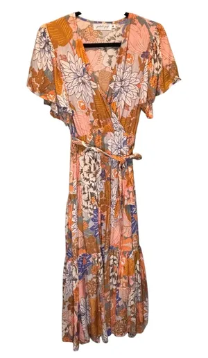Petal + Pup Floral Print Short Sleeve Midi Dress - size XS thumbnail 1