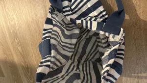 Blue striped tote bag thumbnail 2