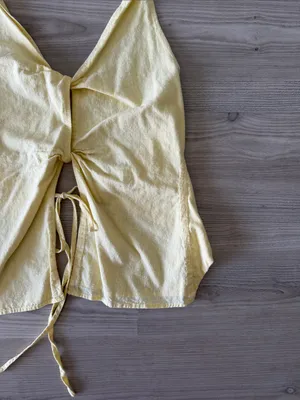 Women’s Yellow Halter Tie-Front Camisole thumbnail 2