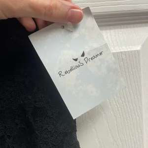 NWT Rebellious Dreamer Y2K Black Lace Crop Top Size XL thumbnail 4