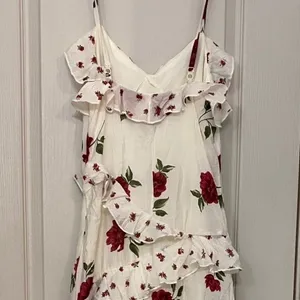 Y2K‎ Romantic Rose Floral Tiered Ruffle Maxi Dress Fairy Coquette S NWT thumbnail 5