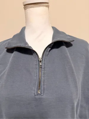 Skims Boyfriend Fleece Slouchy Turtleneck Pullover Sweatshirt In Gray size small thumbnail 5