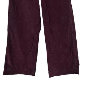 Madewell Emmett Wide Leg Crop Pants in Velveteen Plum Dark Academia Size 24 thumbnail 4