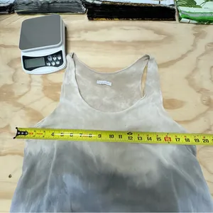 Boutique‎ Made In Italy Tie Dye Neutral High Low Sleeveless Maxi Dress Beige Med thumbnail 12