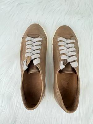 Frye Mindy Low Lace Up Leather Sneakers Size 8 Taupe 3472365-GRY thumbnail 9