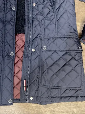 Tommy Hilfiger Women’s Navy Quilted Jacket Sherpa Lined Size S thumbnail 8