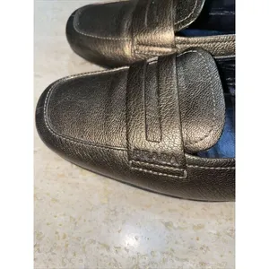 Prada Womens Loafers Flats Metallic Gold Size‎ 36.5 thumbnail 3