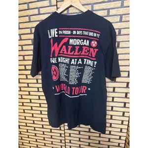 Morgan Wallen Black One Night At A Time World Tour Tee SIze‎ Xl thumbnail 2