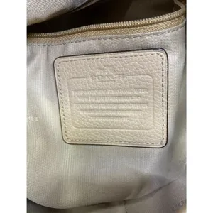 coach medium w adjustable strap tan leather cross thumbnail 11