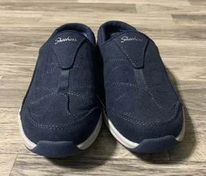 Skechers Relaxed Fit Air Cooled Memory Foam Navy Blue Flats Shoes thumbnail 1
