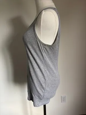 Motherhood Maternity Light Gray Ribbed Maternity Tank thumbnail 2