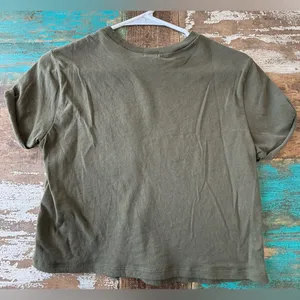 Garage Olive Green Crop Top thumbnail 3