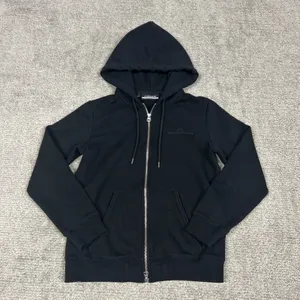 J Lindeberg Hoodie Womens Medium Black Alpha Zip Up Sweatshirt AWJS08992 Pocket thumbnail 1