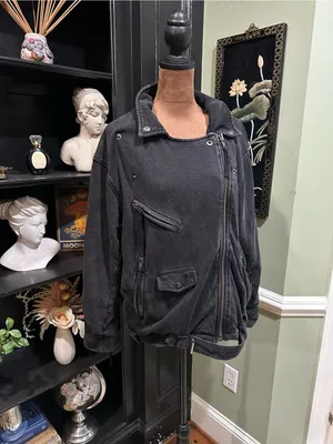 Free People We The Free “Rebel” Knit Moto Jacket – Black thumbnail 2