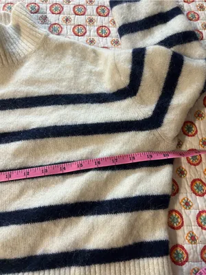 EUC & Other Stories Mock Neck Crop Sweater Striped size XS/Small Retails $90 thumbnail 9