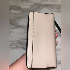 kate spade Black and Blush Zip-Around Wristlet Wallet thumbnail 5