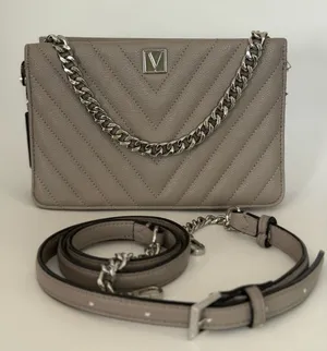 Victoria Secret gray quilted crossbody bag thumbnail 1