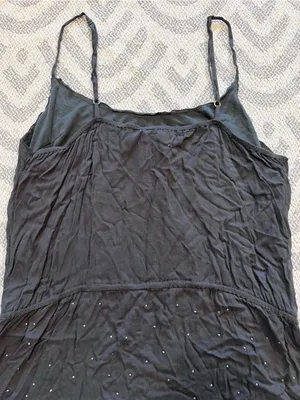 AEROPOSTALE Charcoal Gray Spaghetti Strap Tank Top Medium thumbnail 4