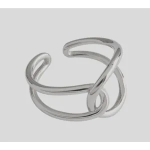 NEW Unisex Minimalist Knot‎ 925 Silver Ring, Adjustable thumbnail 6