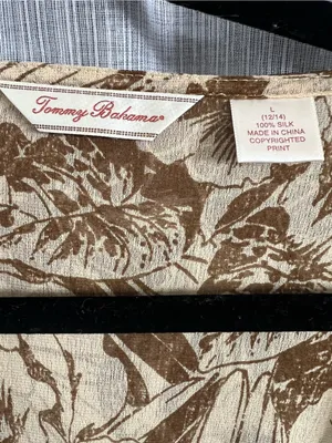 Tommy Bahama Floral Wrap-Style Blouse in Cream and Brown thumbnail 3